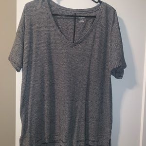 stripe v neck tee